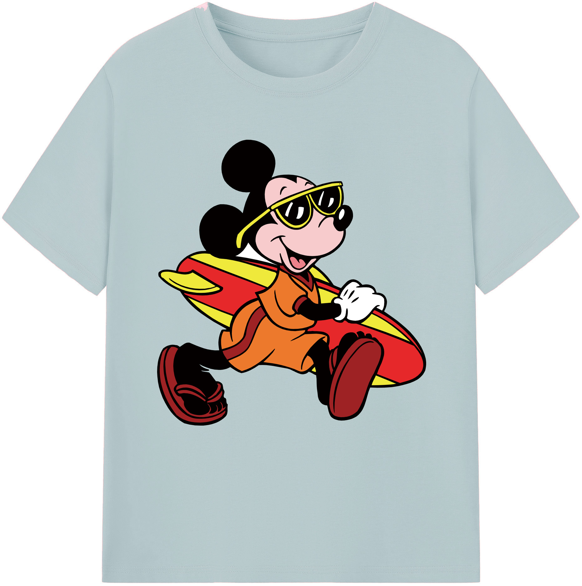 （画像用） ミッキーマウス Mickey Mouse 綿100％半袖Tシャツ（フロントプリント）